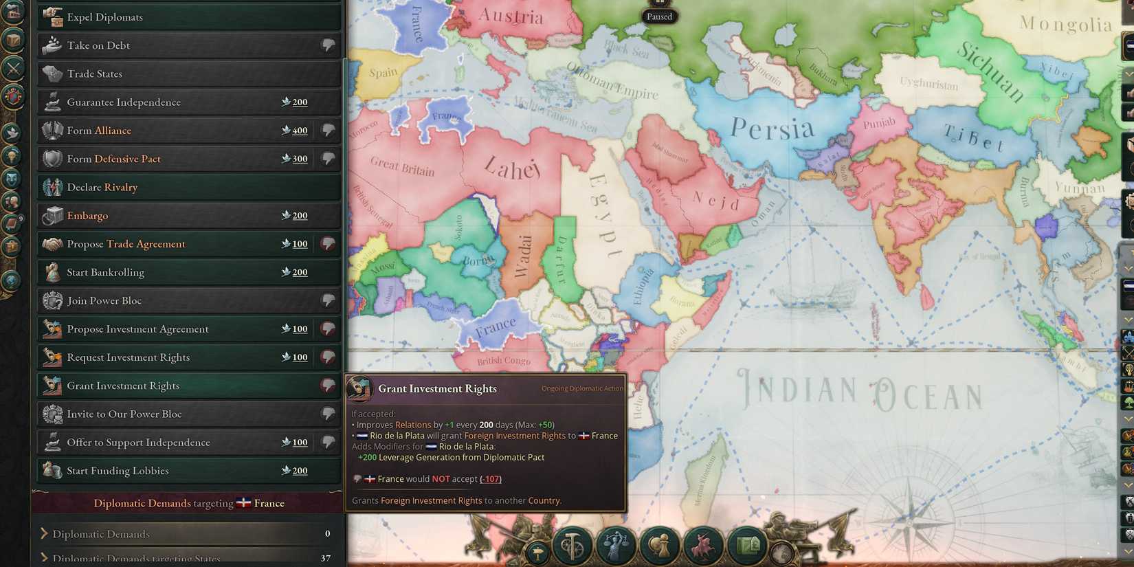 grant investment rights in Victoria 3