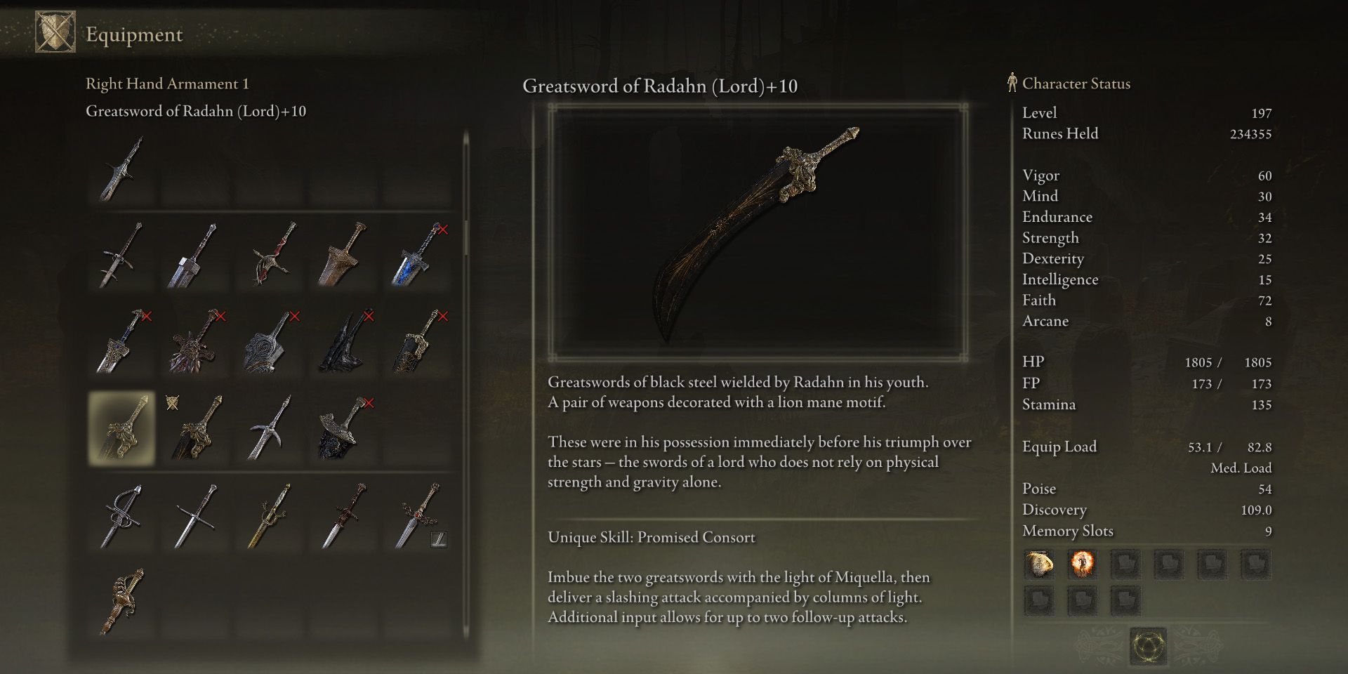 Greatsword of Radahn Build Guide in Shadow of the Erdtree