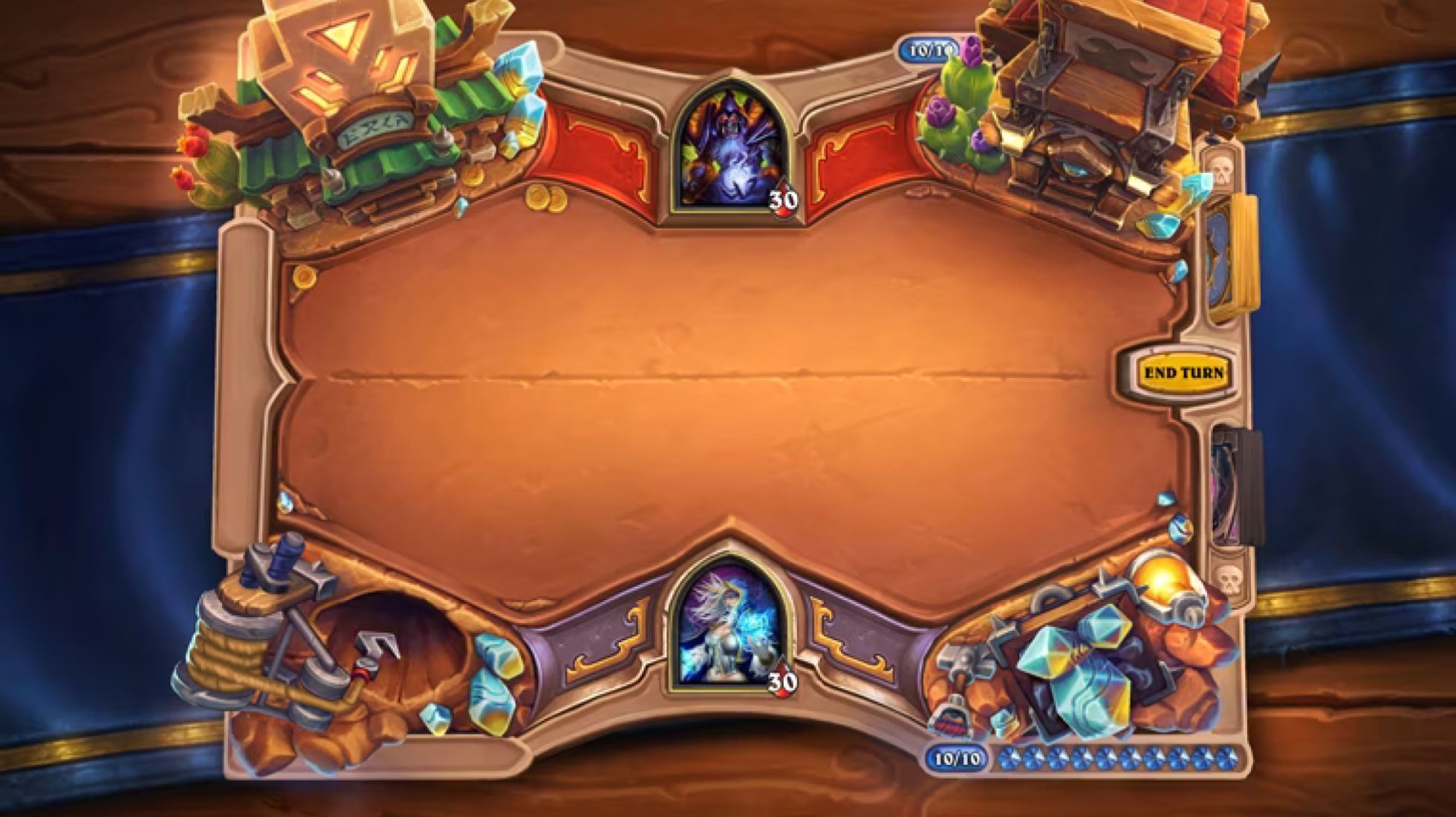 hearthstone game board showdown in the badlands