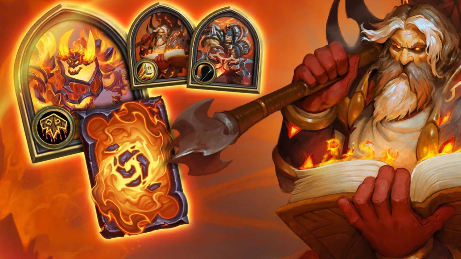 inferno uther ragnaros and rexxar skins from hearthstone