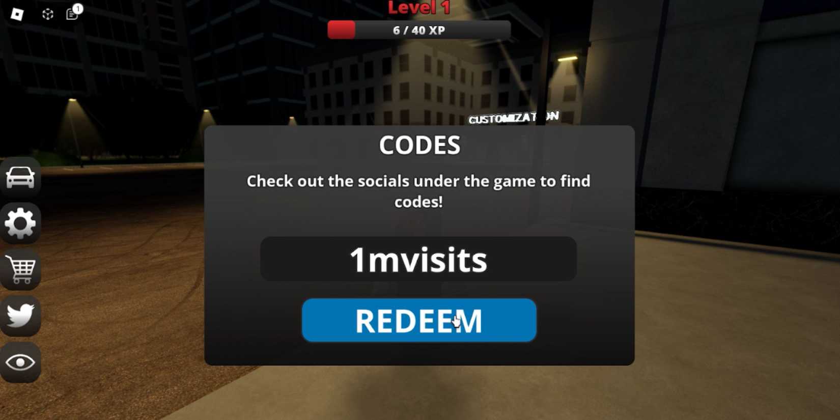 Highway Legends the codes tab