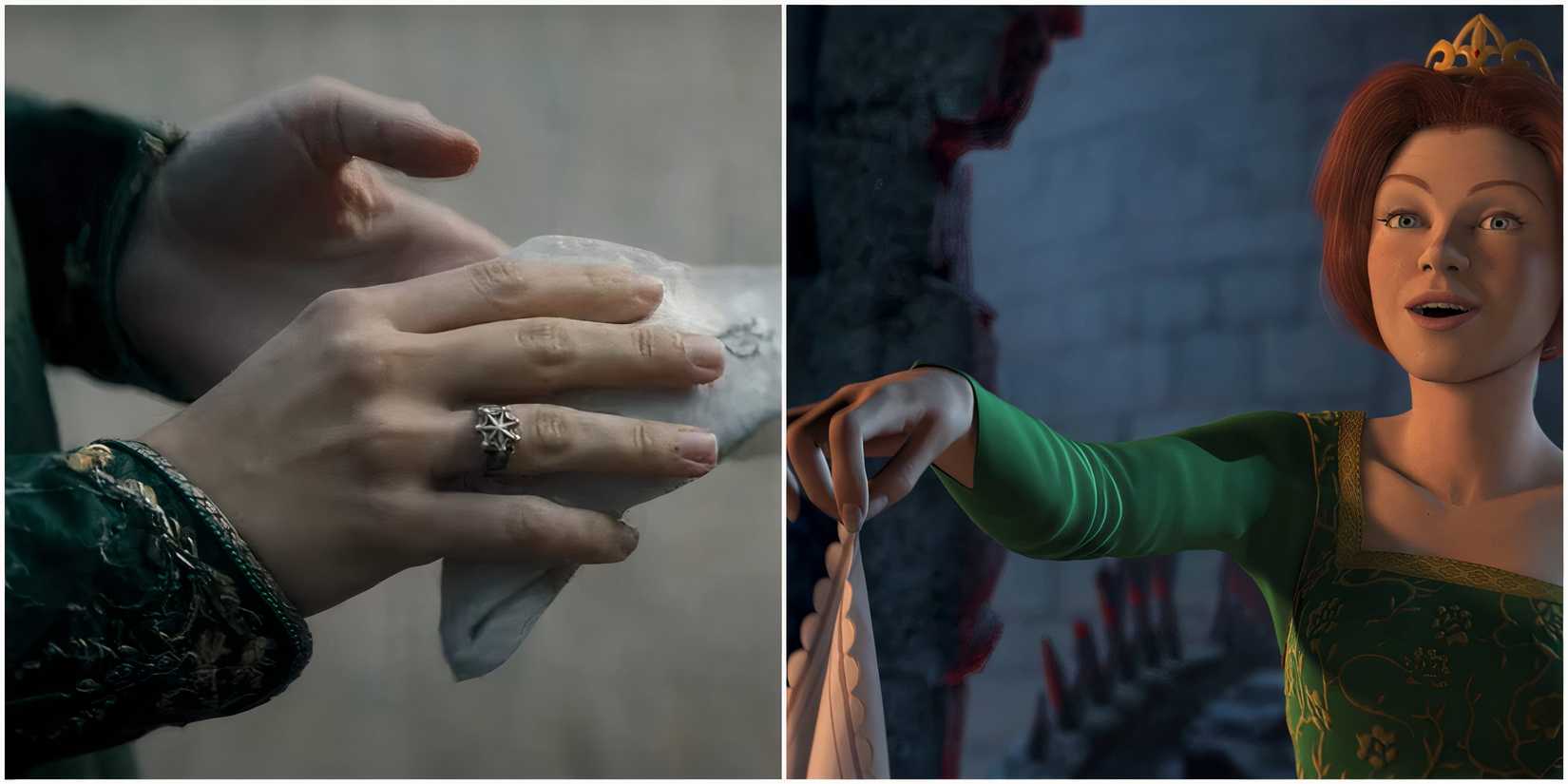 House of the Dragon & Shrek, Alicent & Fiona's Favor Handkerchief