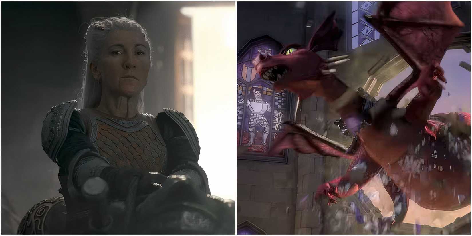 House of the Dragon & Shrek, Rhaenys & Dragon