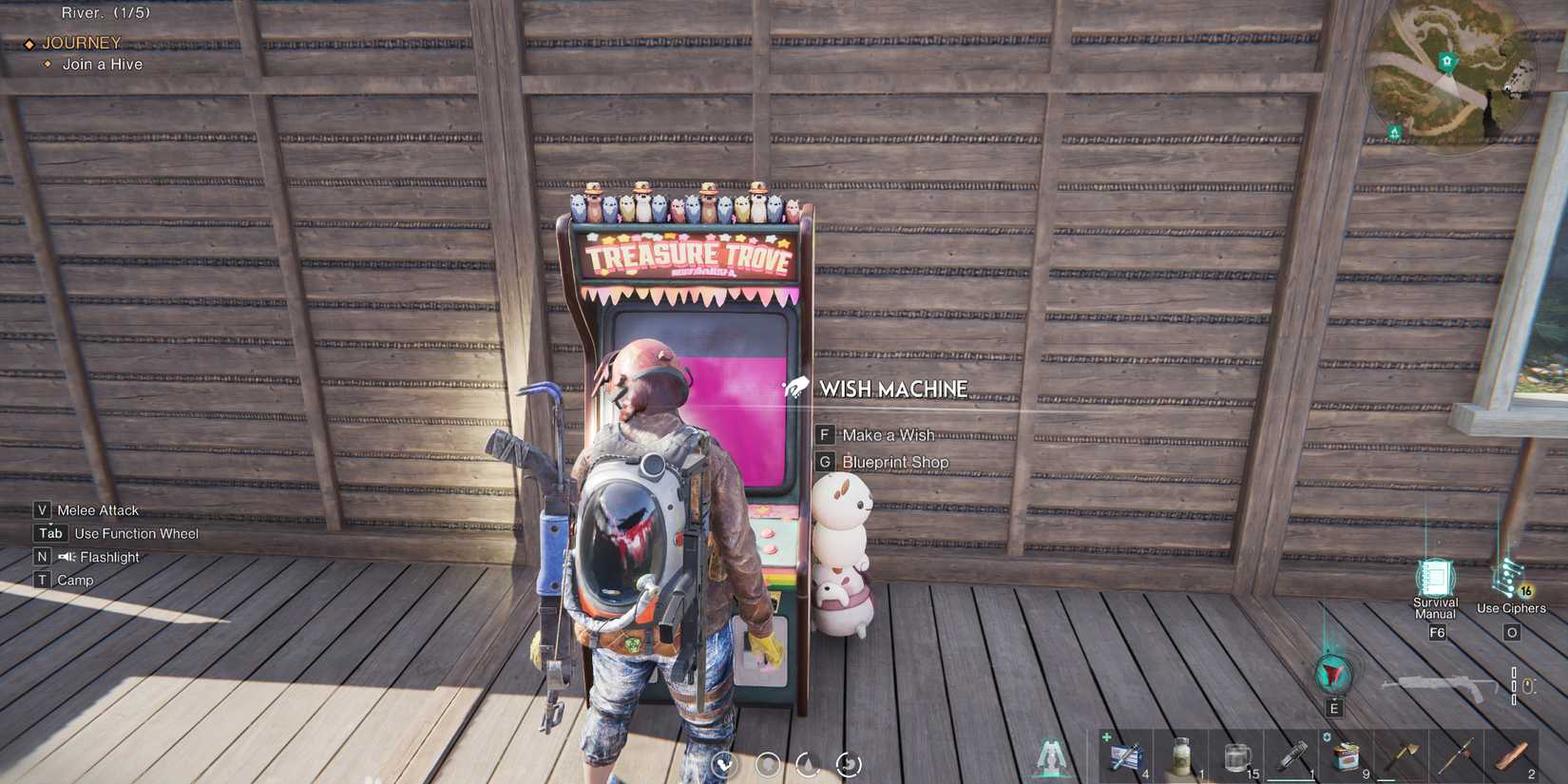 Screenshot showcasing how the Wish Machine works in Once Human 