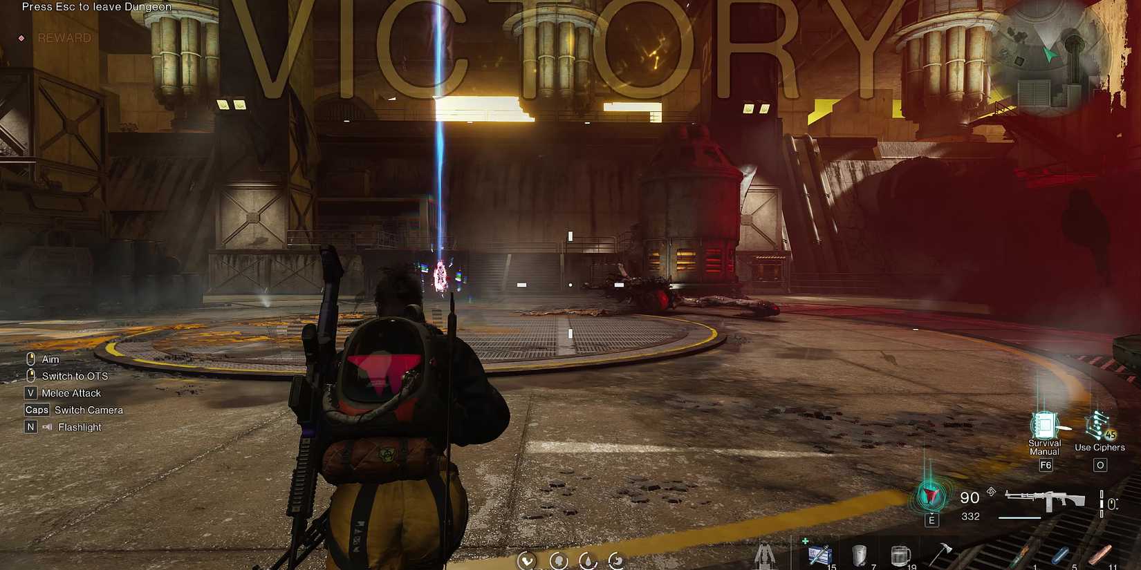 Screenshot showcasing how to defeat the Ravenous Hunter in Once Human 