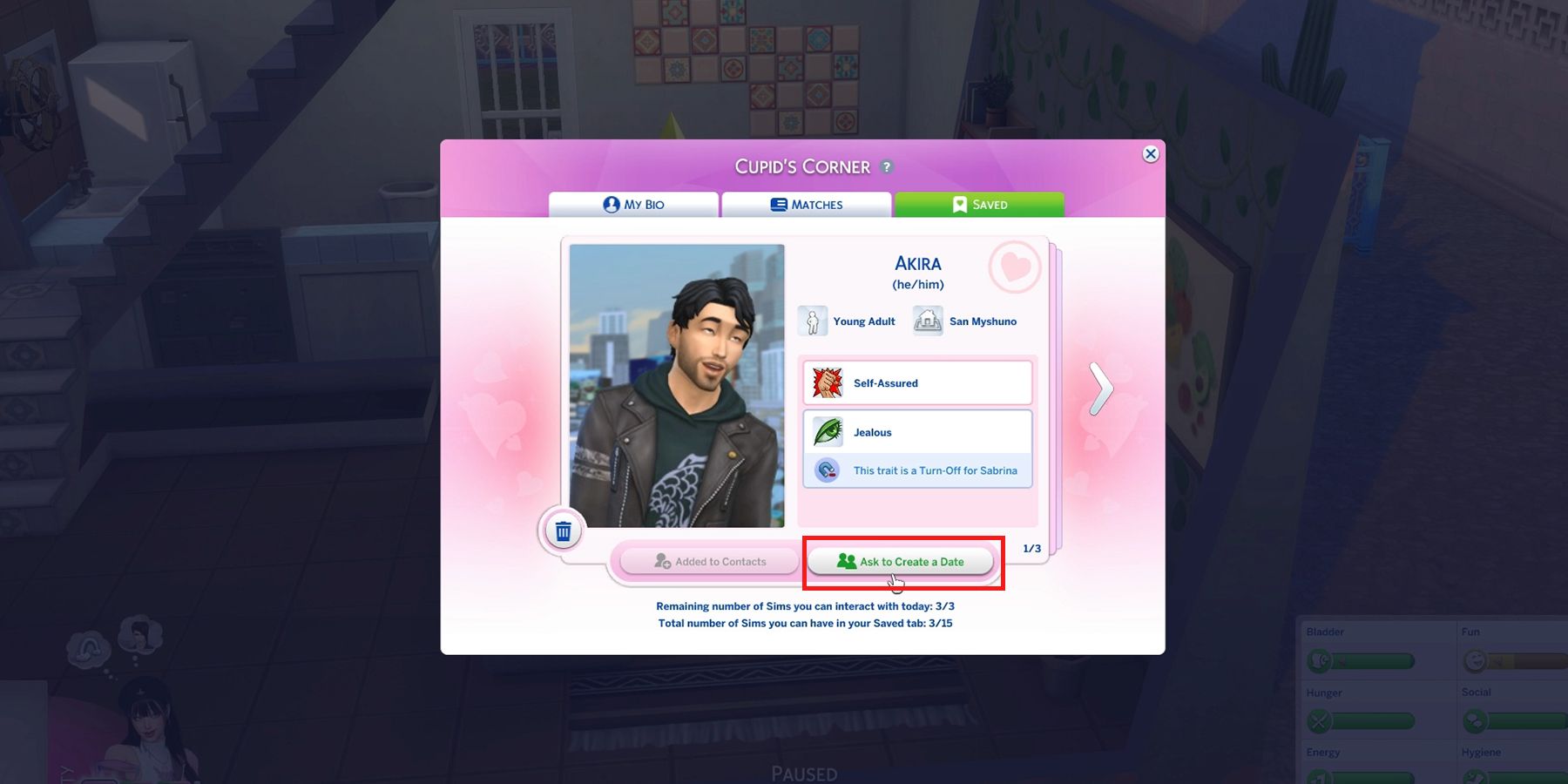 how to go on a romantic date through cupid s corner in the sims 4