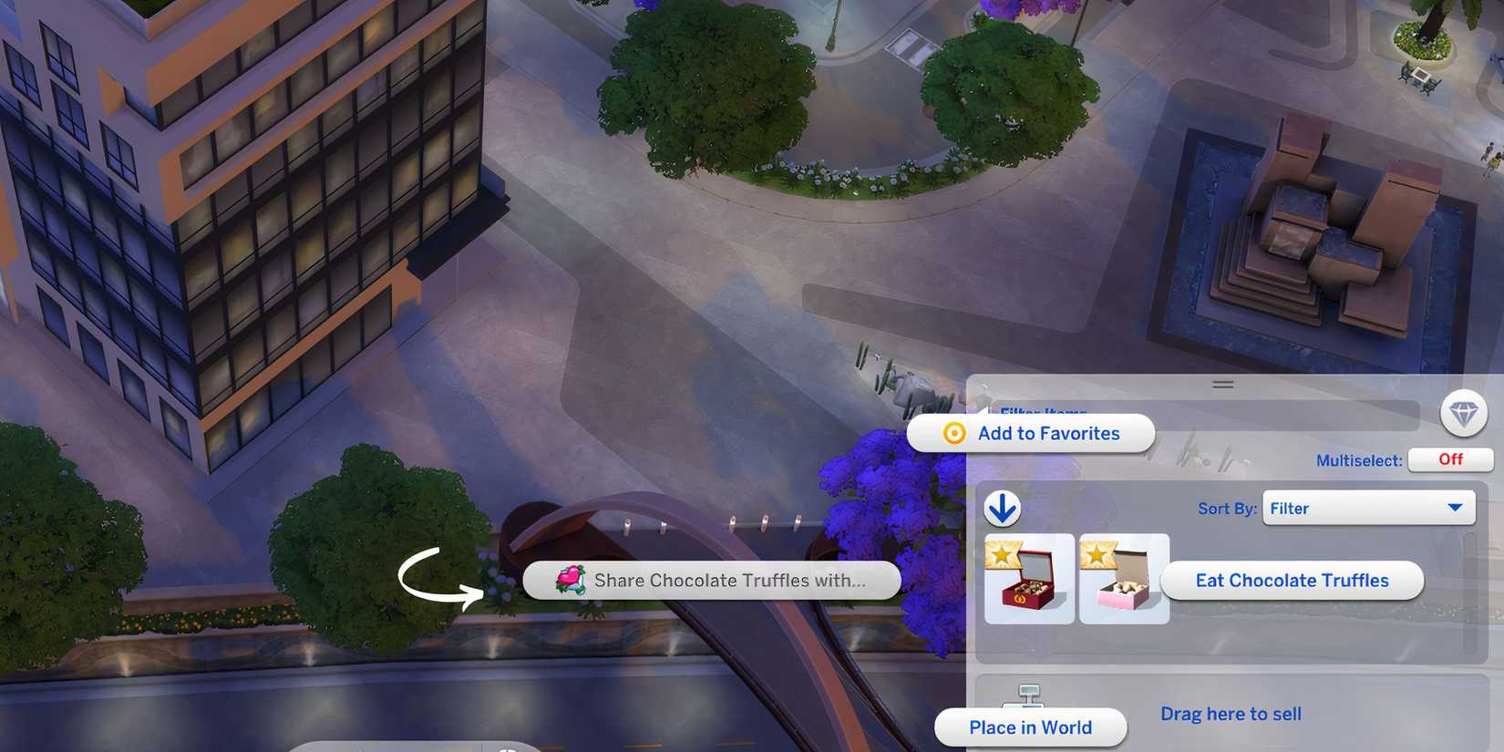 how to share food the sims 4