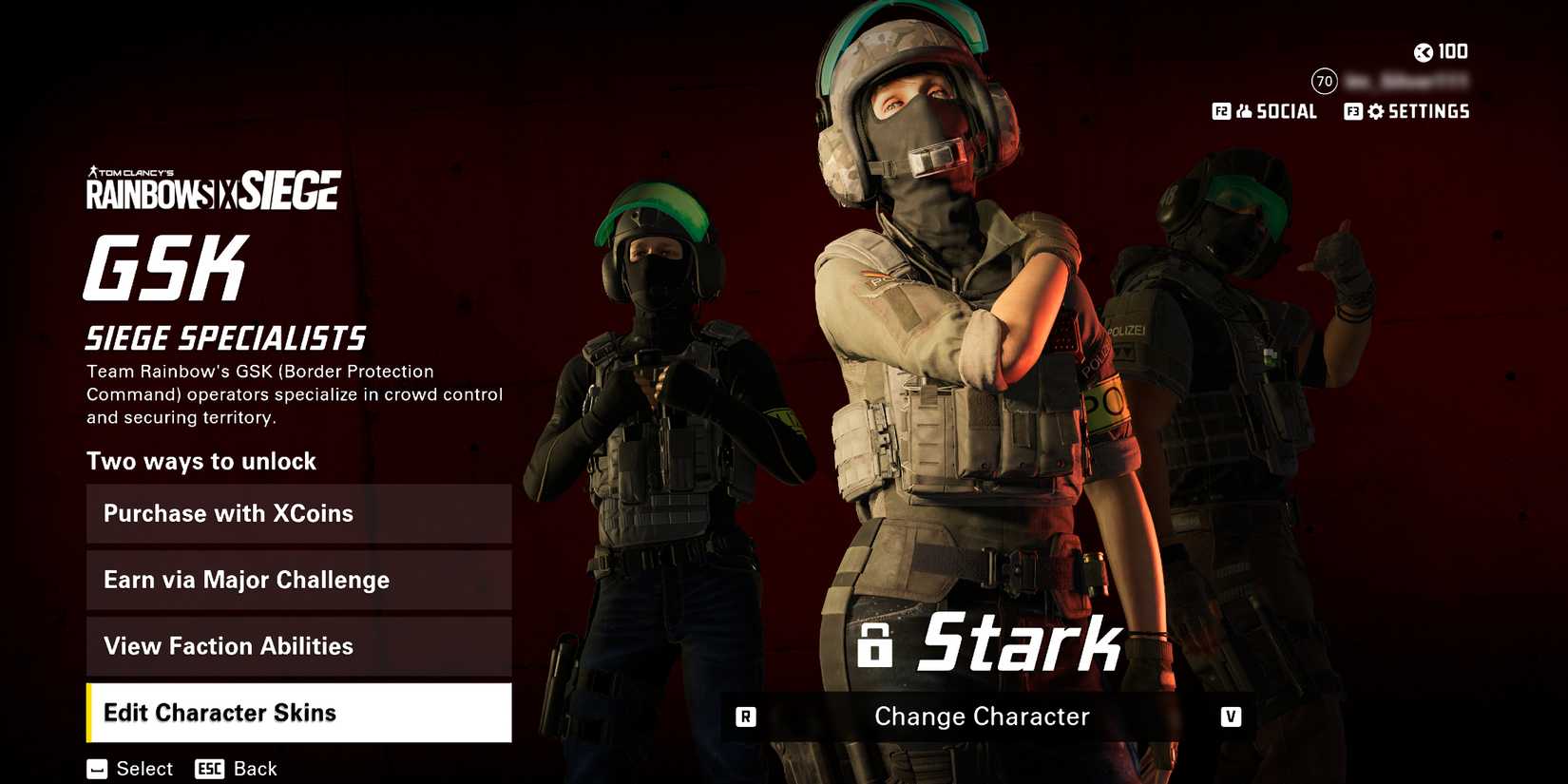 Screenshot showcasing how to unlock the GSK Faction in XDefiant 