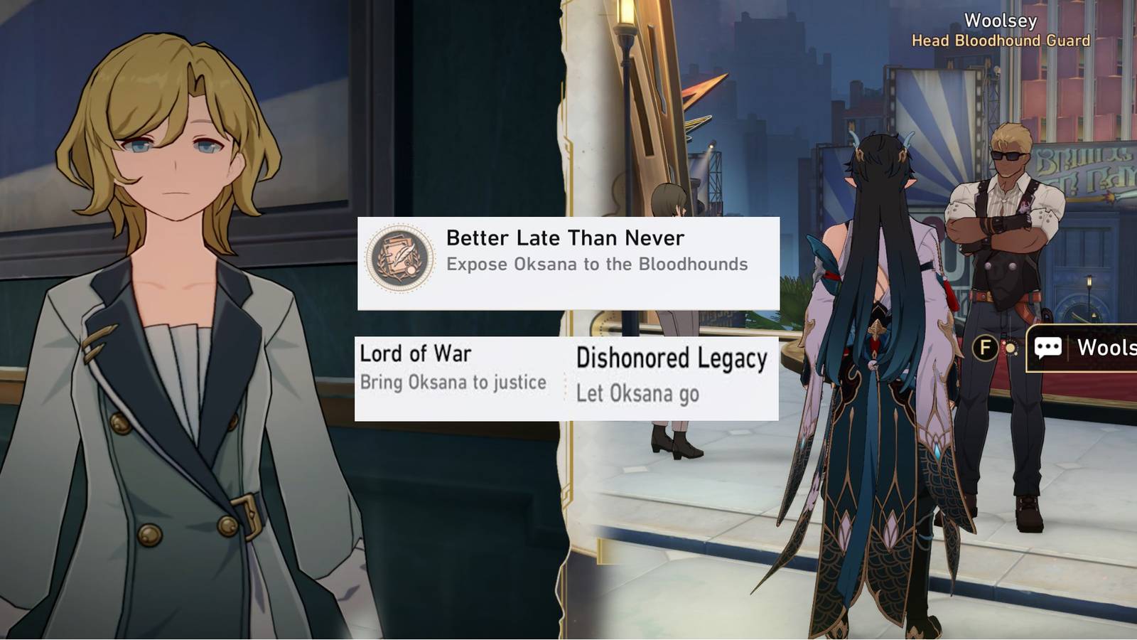 HSR clockwork oksana lord of war better late than never dishonored legacy hidden achievement penacony