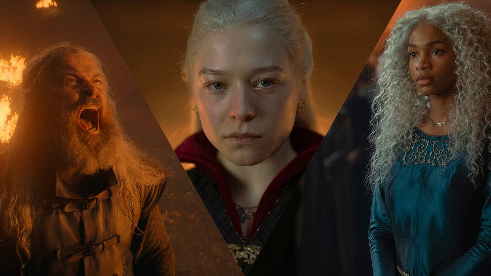 Hugh claiming Vermithor, Rhaenyra Targaryen, and Baela Targaryen in House of the Dragon