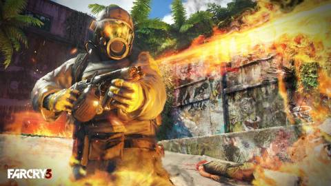Pirate with a flamethrower in Far Cry 3