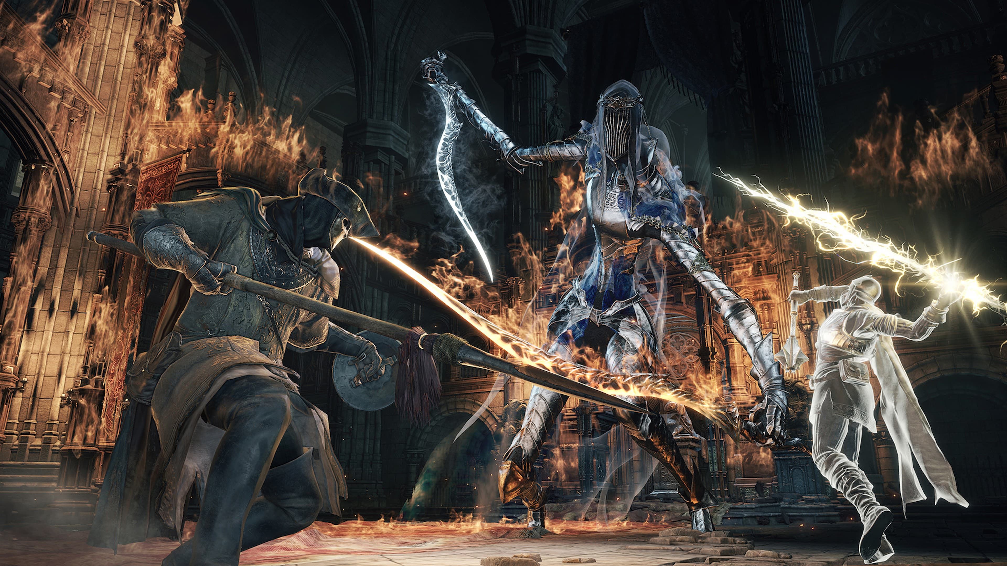 Promo art featuring the Dancer of the Boreal Valley in Dark Souls 3