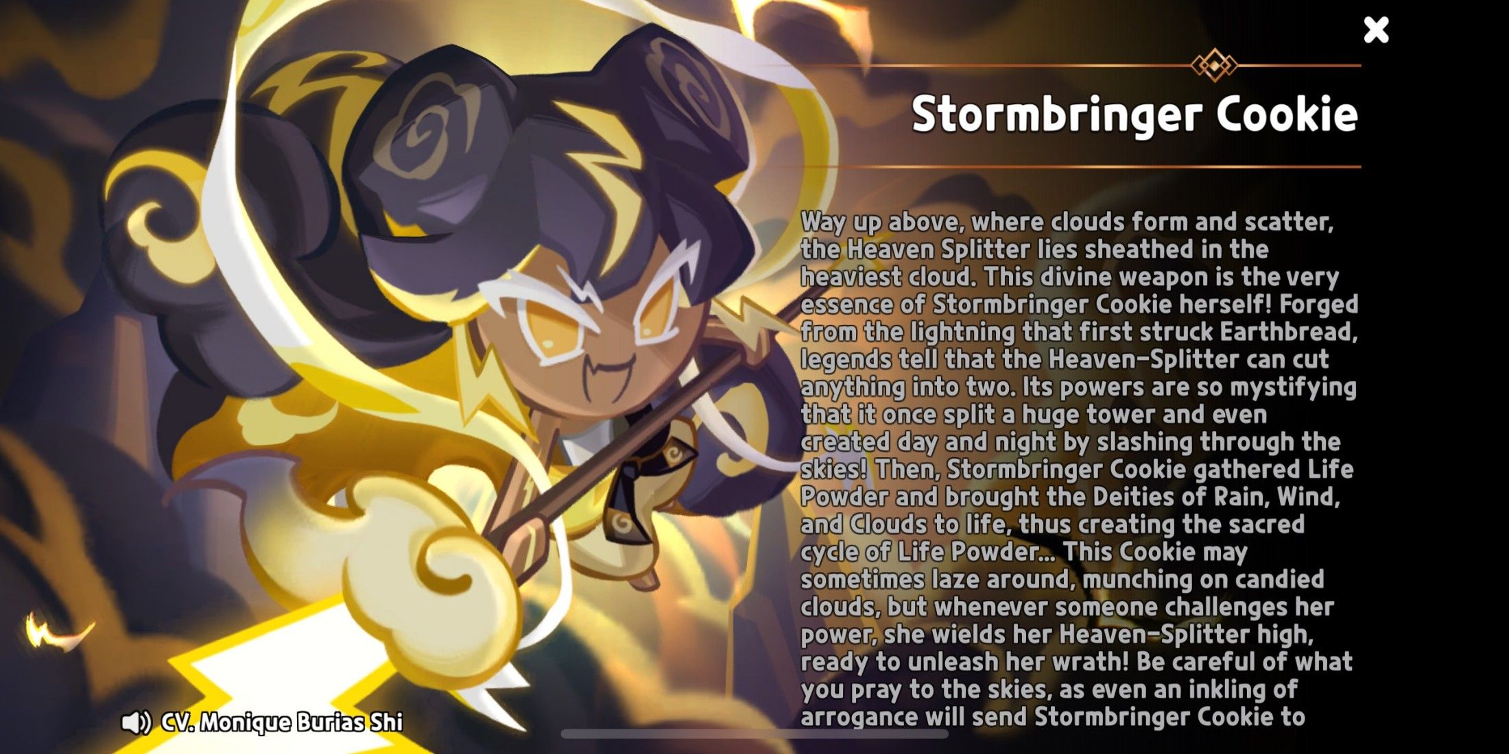 Stormbringer Cookie Cookie Run Kingdom Bio