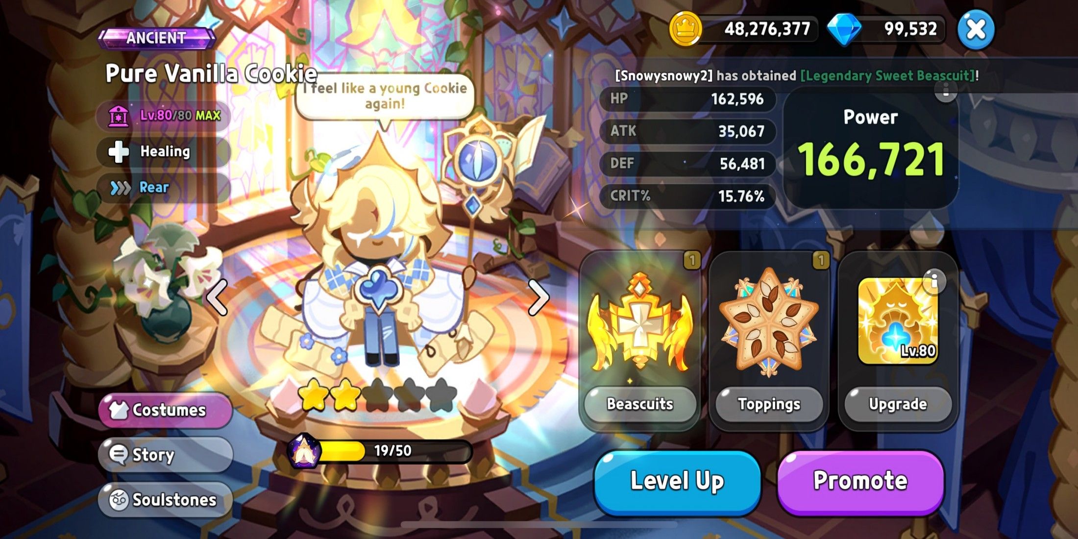 Pure Vanilla Cookie from Cookie Run Kingdom Ancient