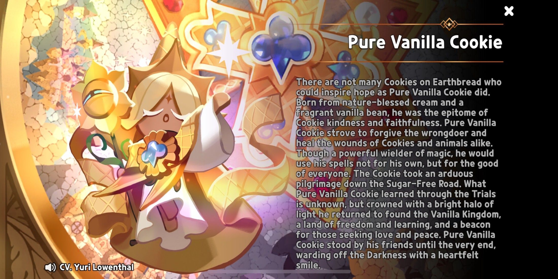 Pure Vanilla Cookie from Cookie Run Kingdom bio