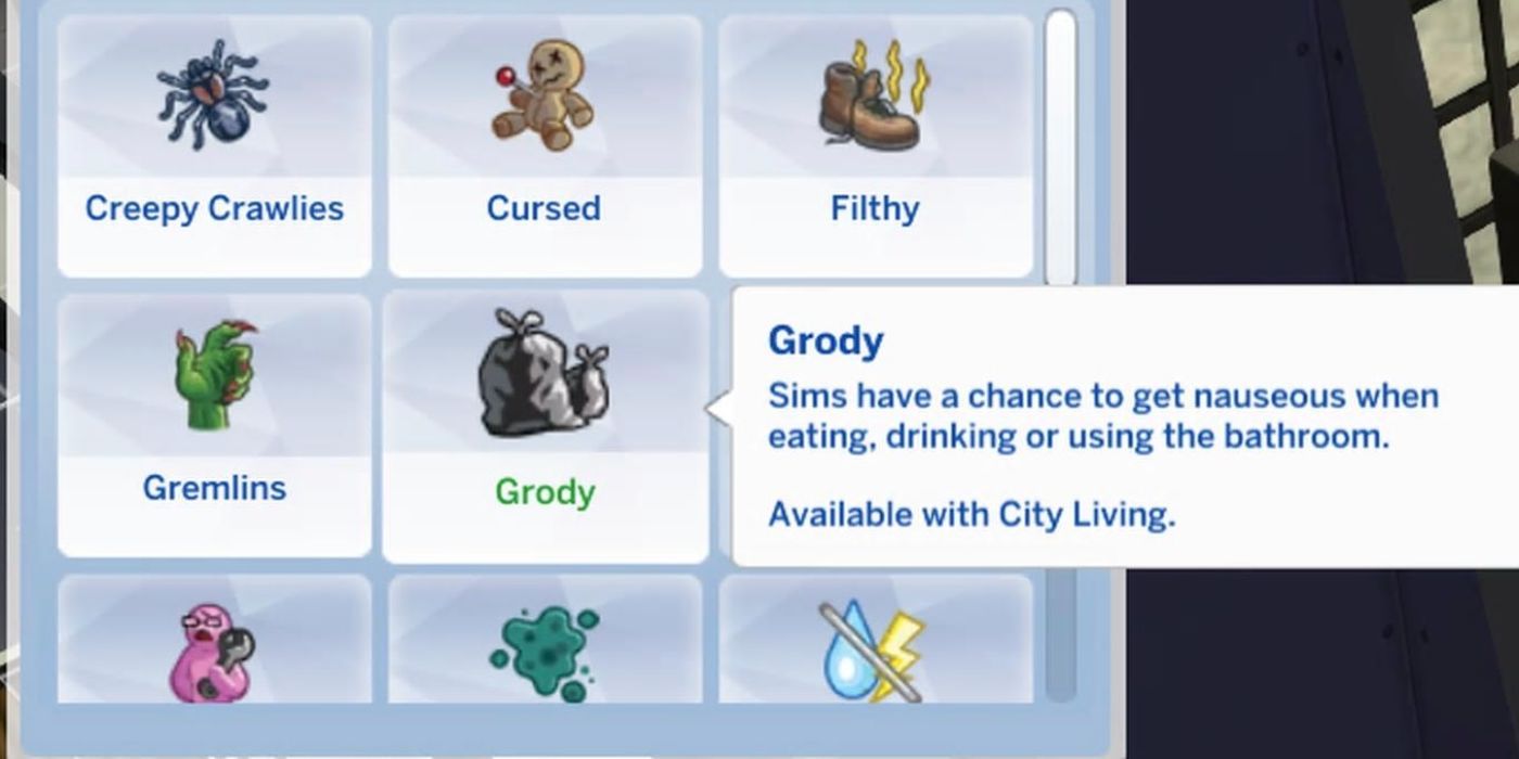 An image of the Grody trait from The Sims 4 