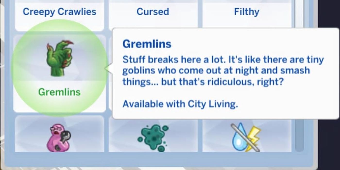 An image of the Gremlins trait from The Sims 4 