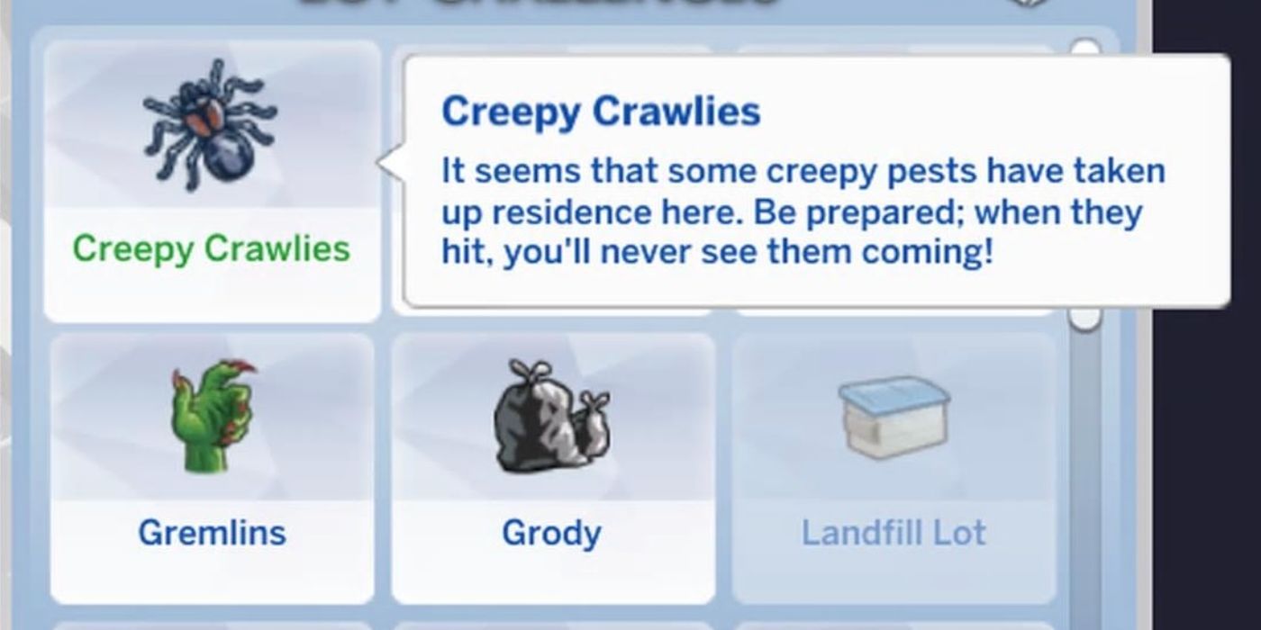 An image of the Creepy Crawlies trait from The Sims 4 