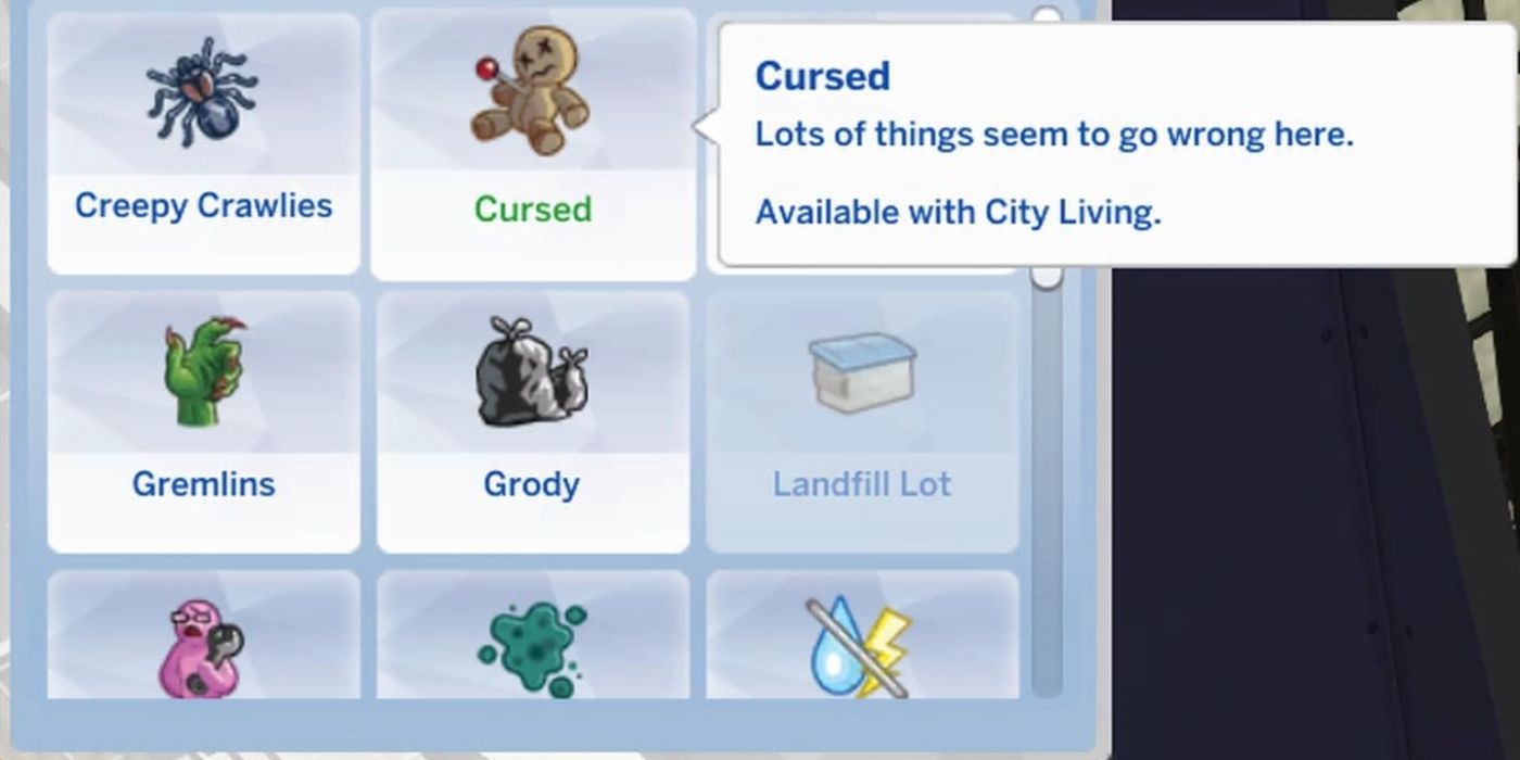 An image of the Cursed trait from The Sims 4 