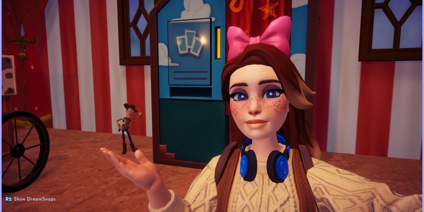 An image of the player character and Woody from Disney Dreamlight Valley