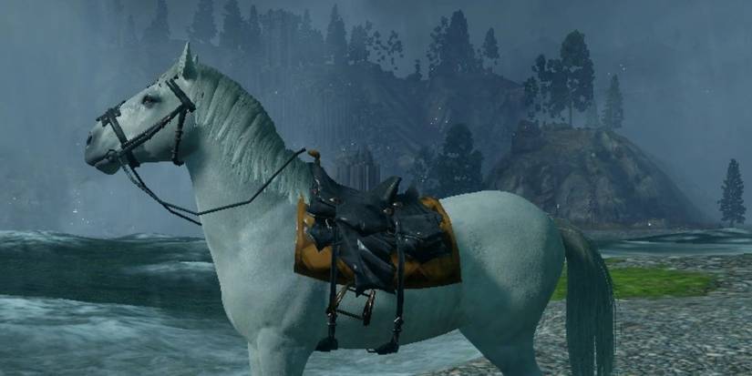 An image of the Imperial Warmblood mount from Dragon Age Inquisition