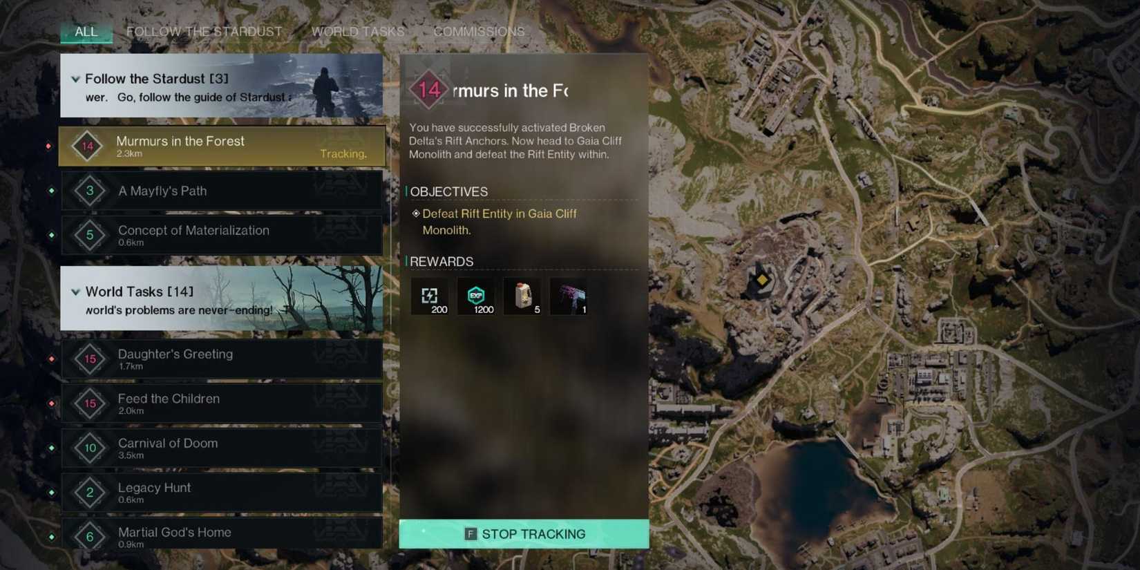 Initiating the Murmurs in the Forest Quest