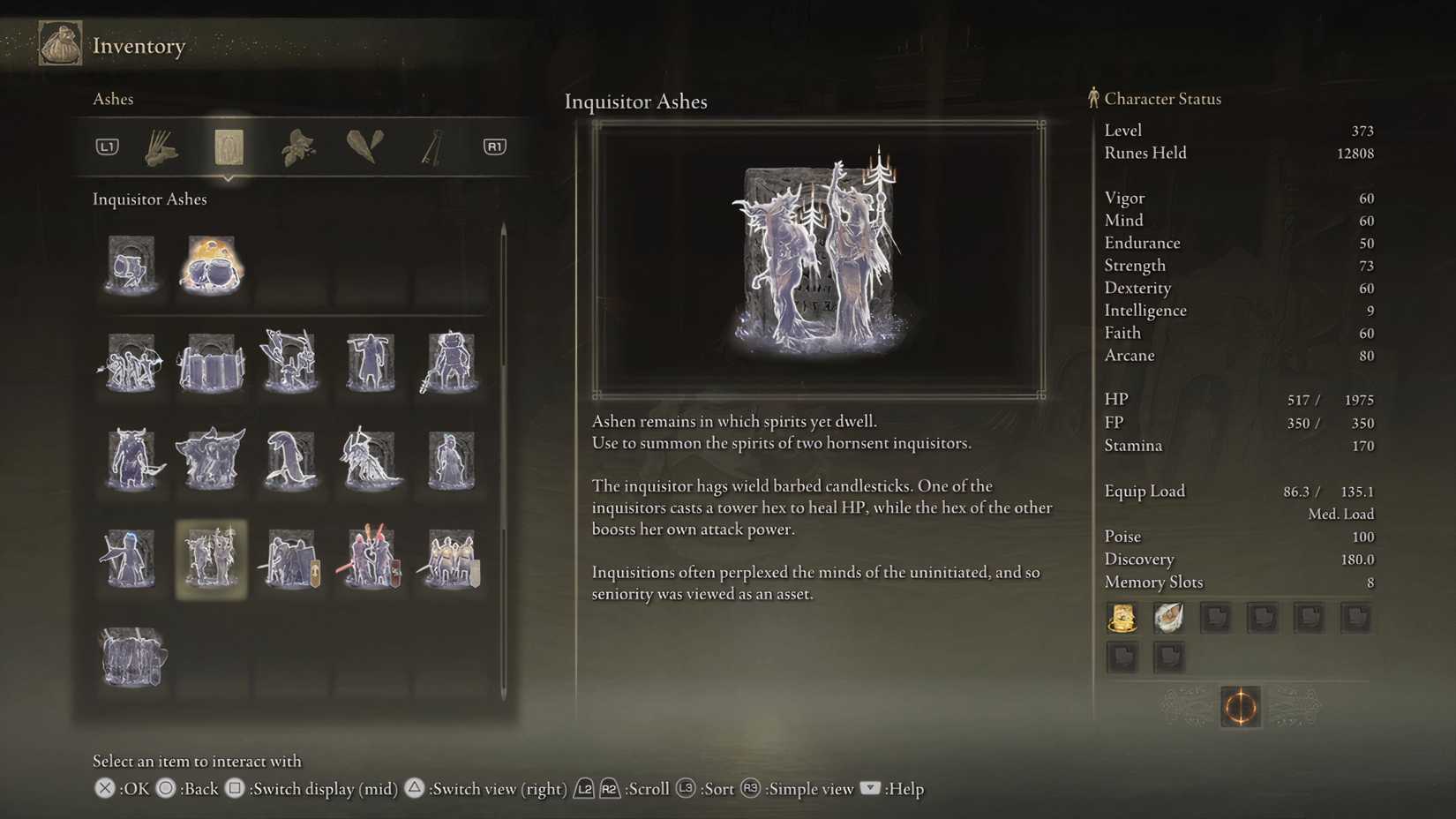 Inquisitor Ashes Information in Shadow of the Erdtree