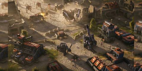 Iron Harvest video game rts top down management view