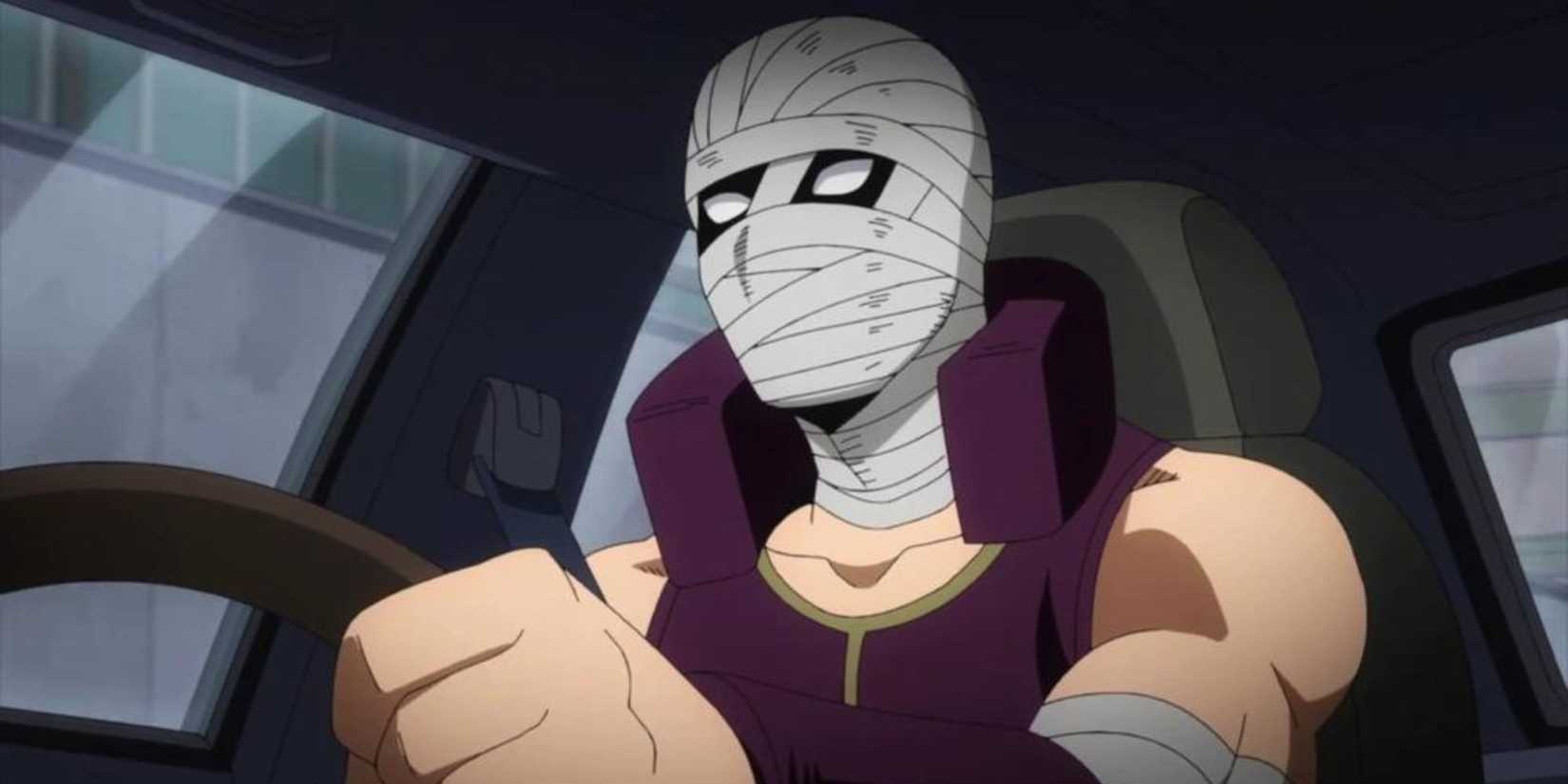 Kido driving the car of the Endeavor Agency.