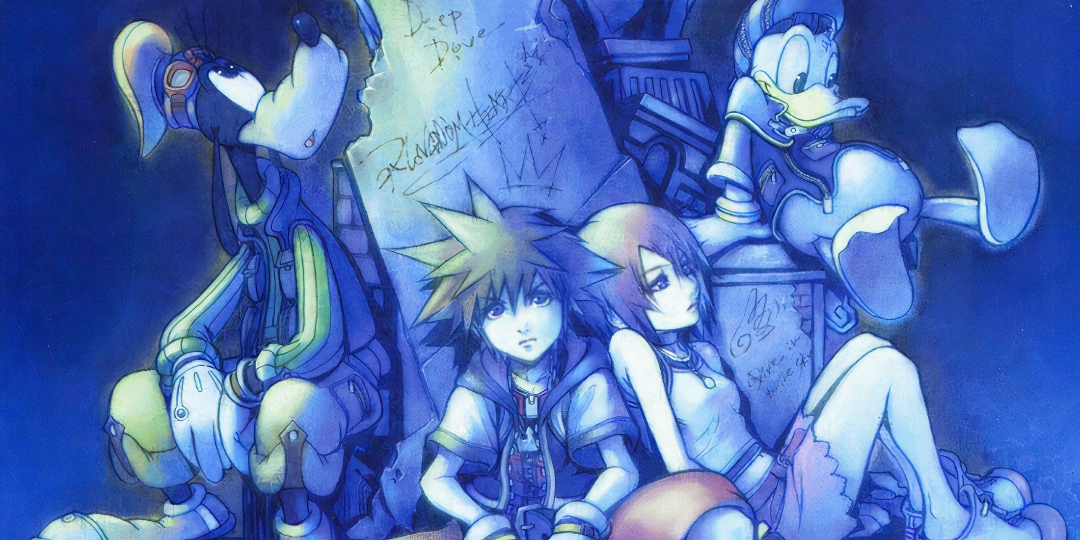 Kingdom Hearts 1 sora donald goofy kairi