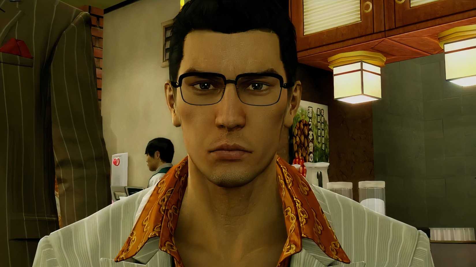 Image of Kiryu in a cutscene with Oda in Yakuza 0