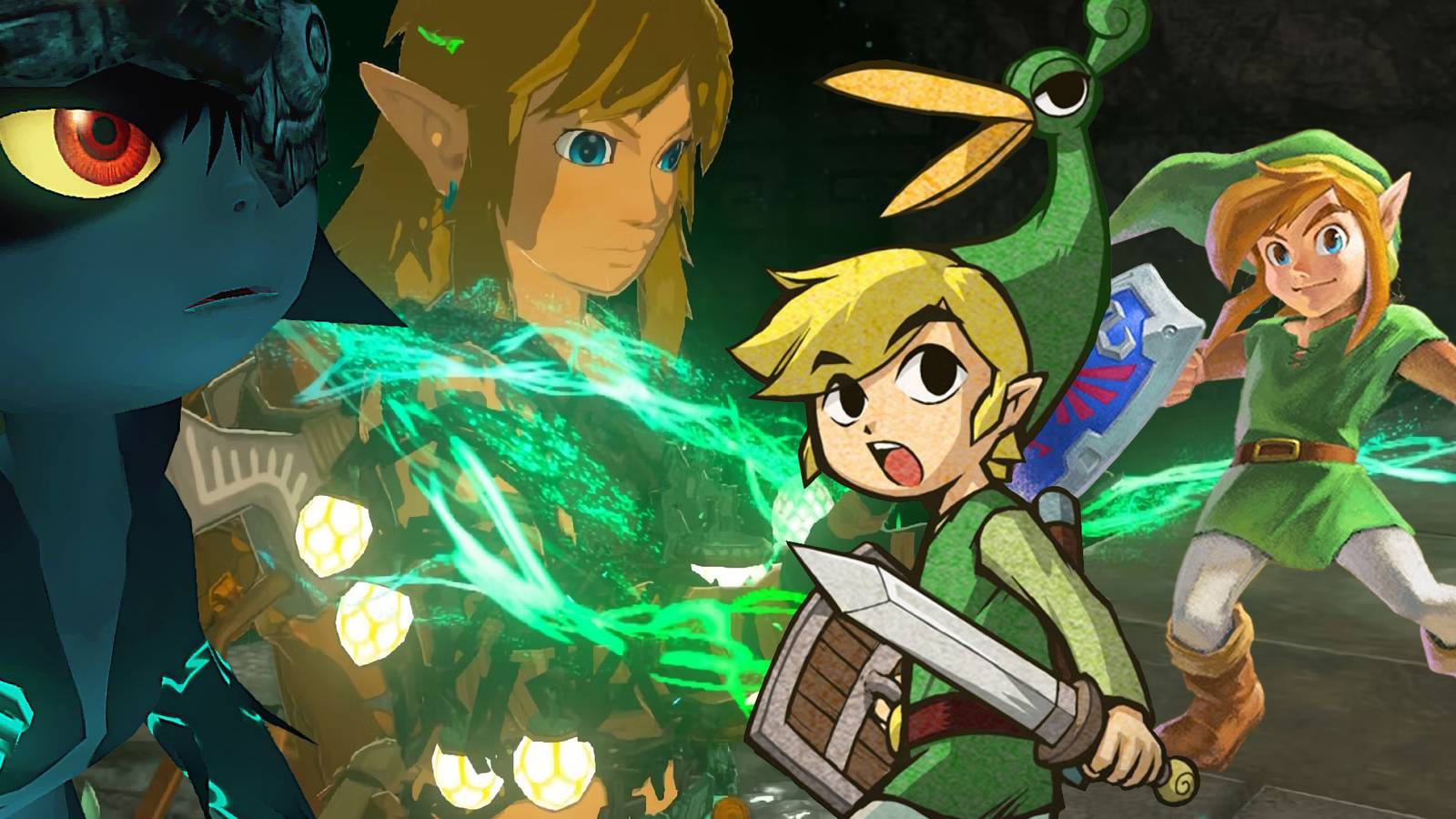 Different Legend of Zelda games throughout time