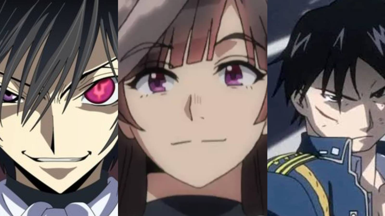 Lelouch Code Geass, Mireille Reincarnnated as an Aristocrat, Roy Mustang Fullmetal Alchemist