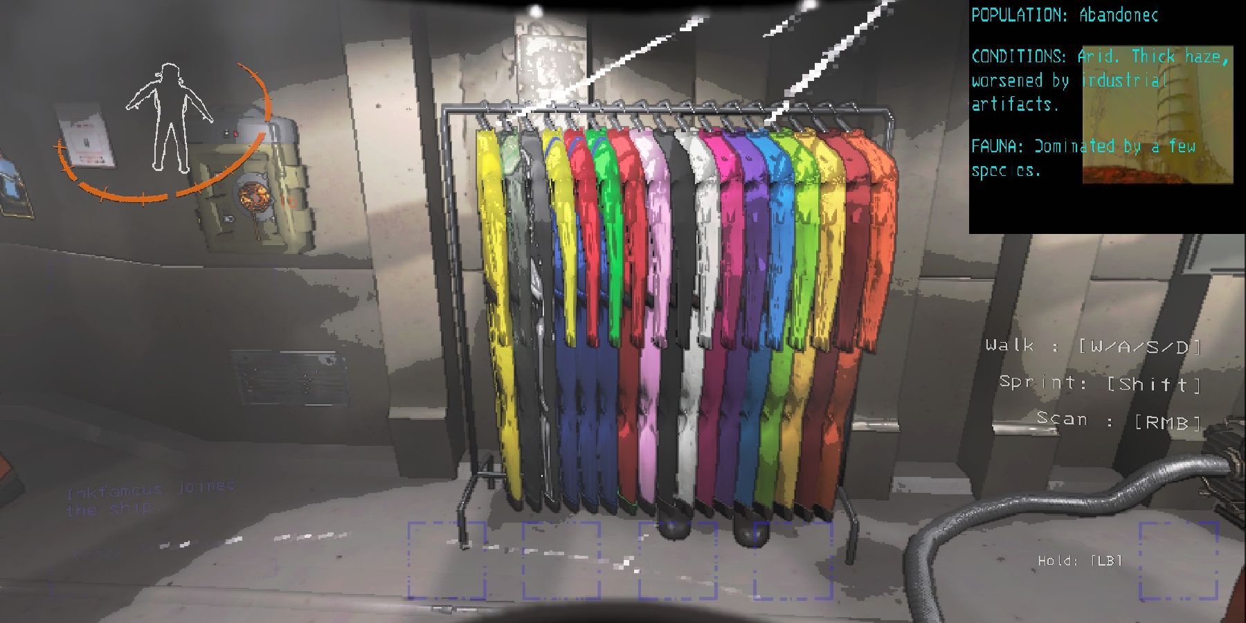 Lethal Company suits rack with mod for more suits