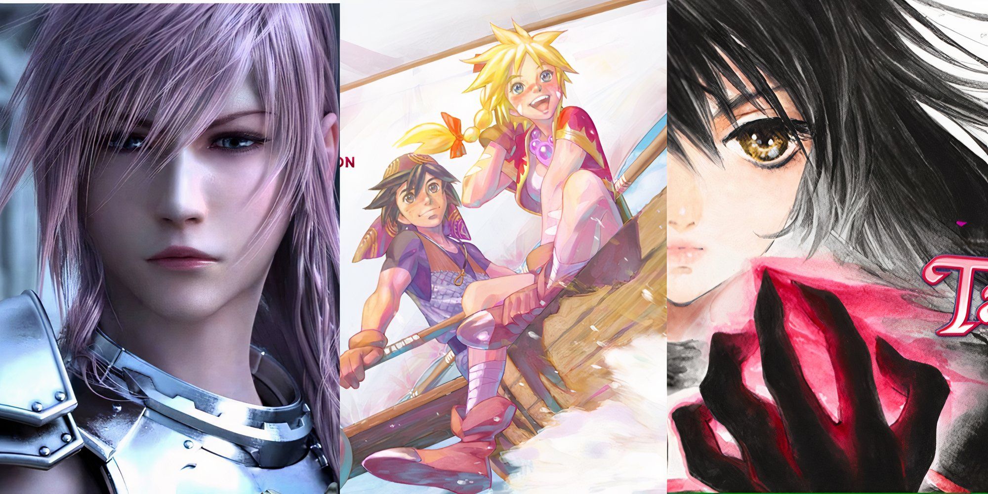 Lighning FFXIII, Serge and Kid Chrono Cross, and Velvet Crowe Tales from Berseria