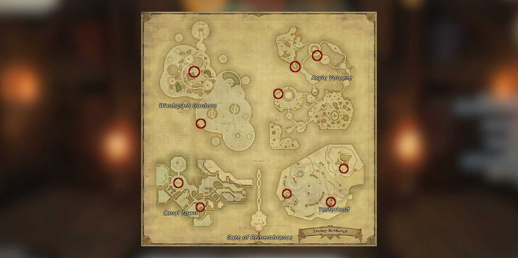 Image of the aether currents in Living Memory in Final Fantasy 14