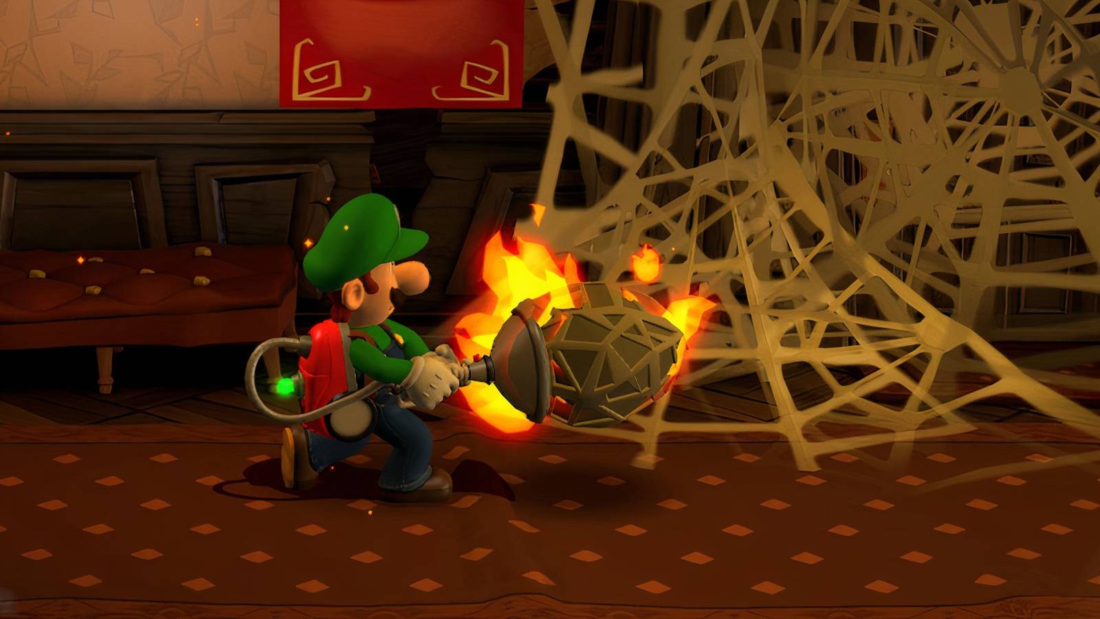 luigi's mansion 2 web burning