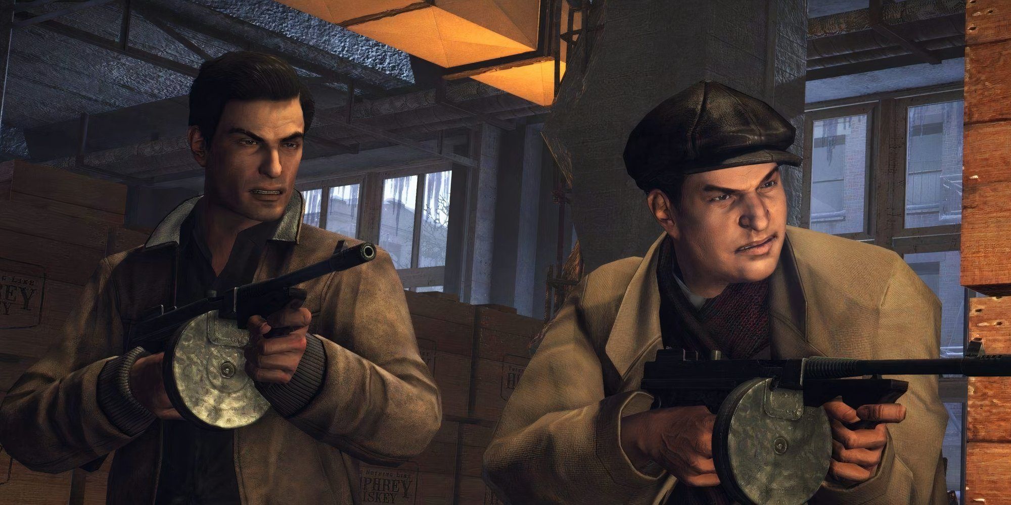 vito and joe shoot tommy guns in mafia 2 