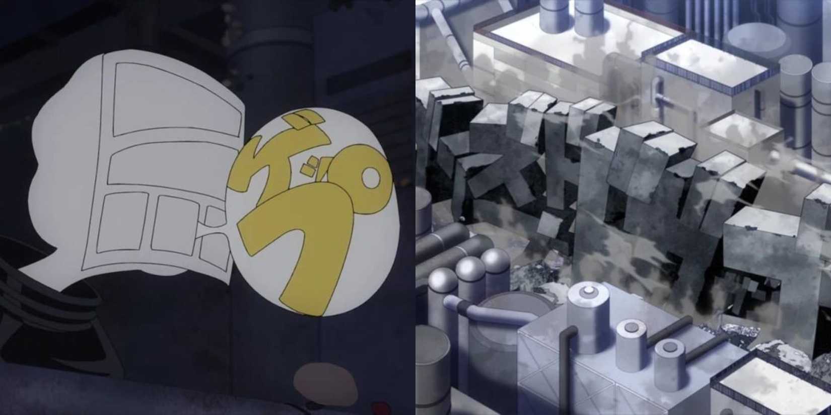 Manga uses his Quirk to block his rival's attacks with giant onomatopeias.