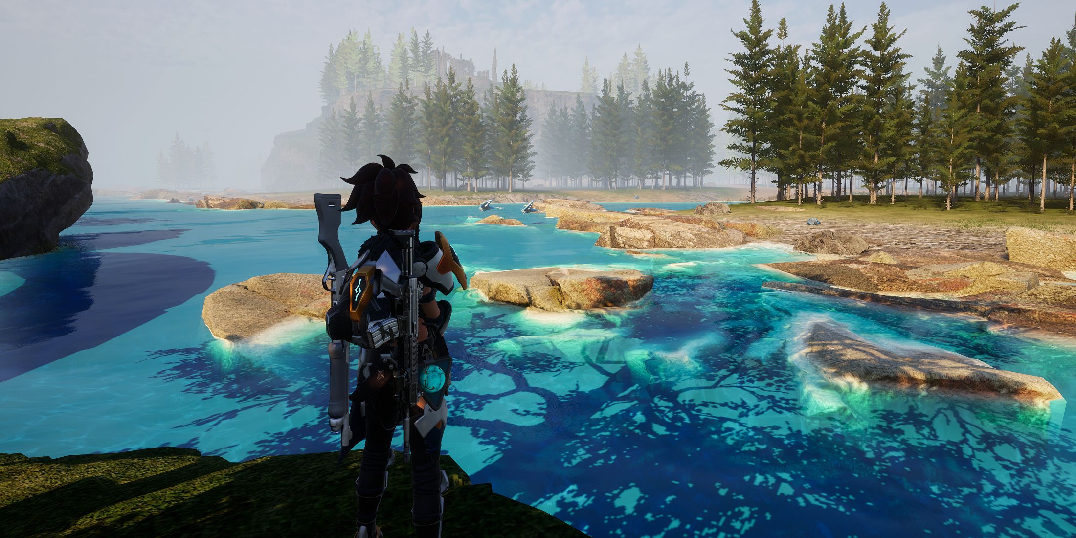 Screenshot showcasing Marsh Island in Palworld 