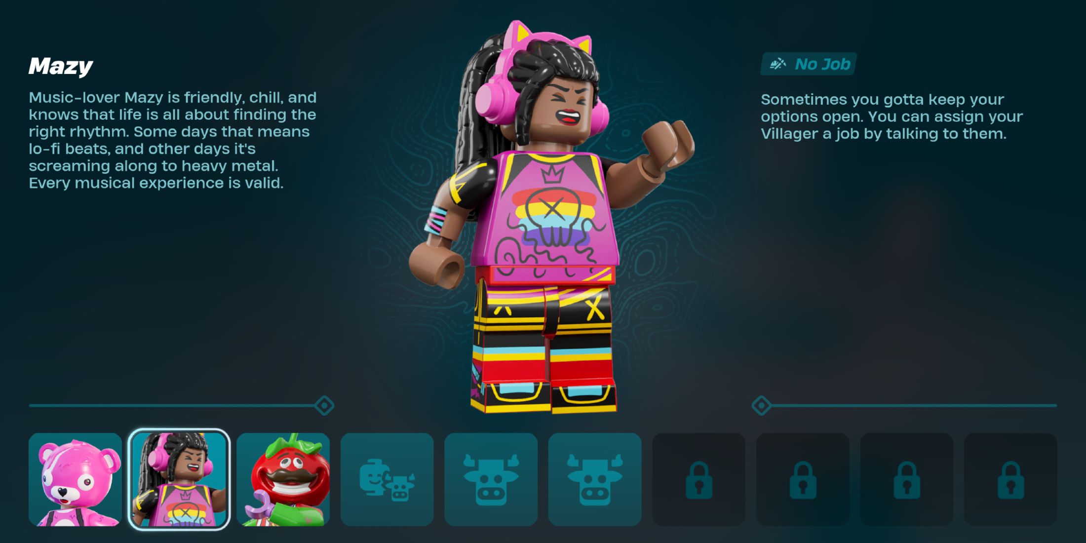 Screenshot showcasing Mazy Bio LEGO Fortnite 