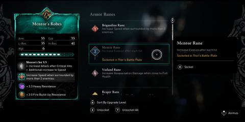 Assassin's Creed Valhalla Mentor Armor Rune
