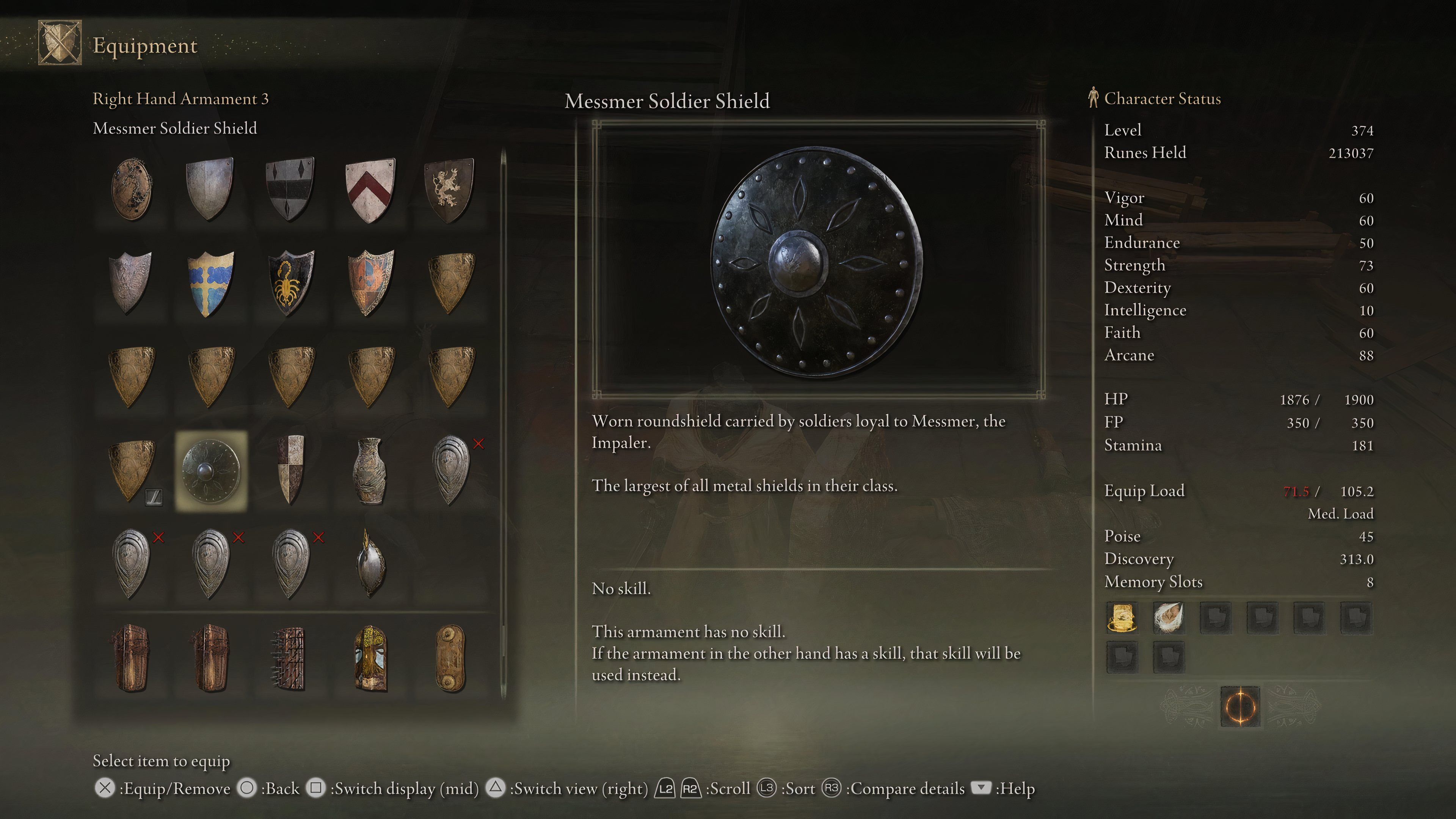 Messmer Soldier Shield Information in Shadow of the Erdtree