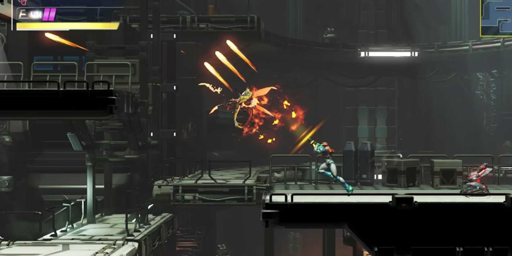 samus firing at enemies in metroid dread