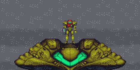 samus on a gunship in super metroid