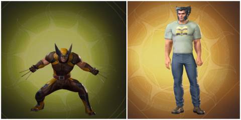 images of Wolverine in Midnight Suns in the menu and his Book Club outfit