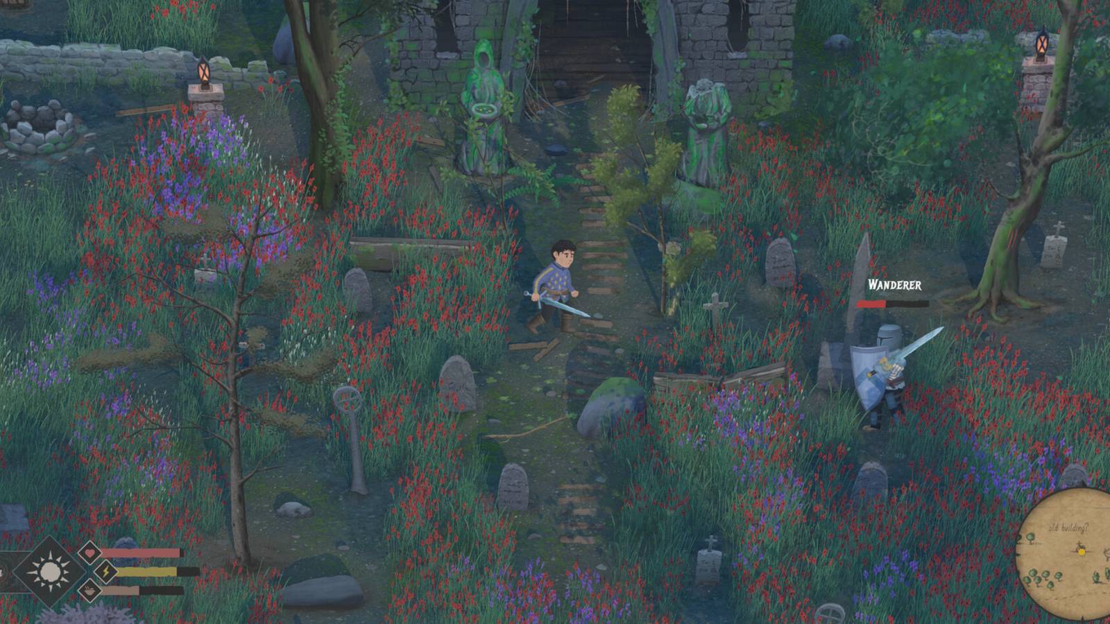 villager in combat in Mirthwood