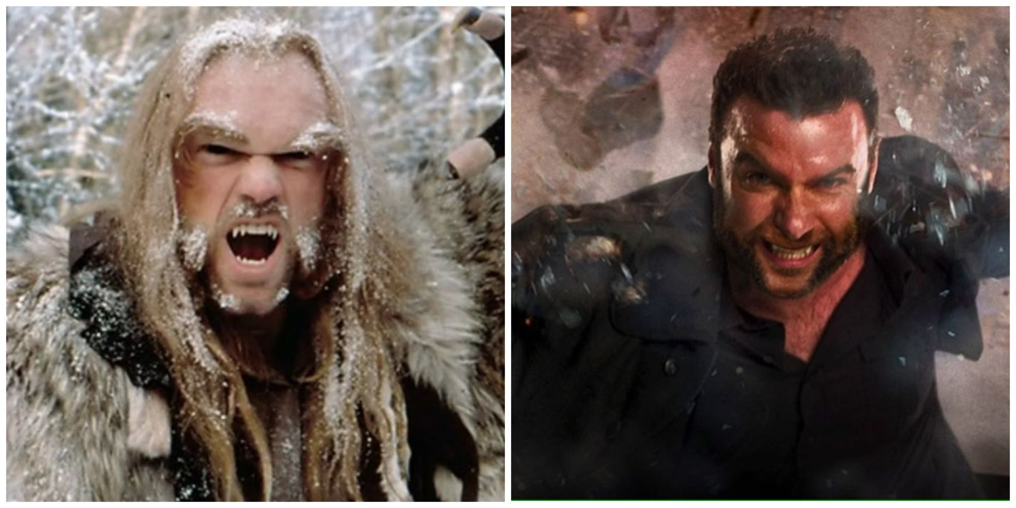 Tyler Mane and Liev Schreiber as Sabertooth