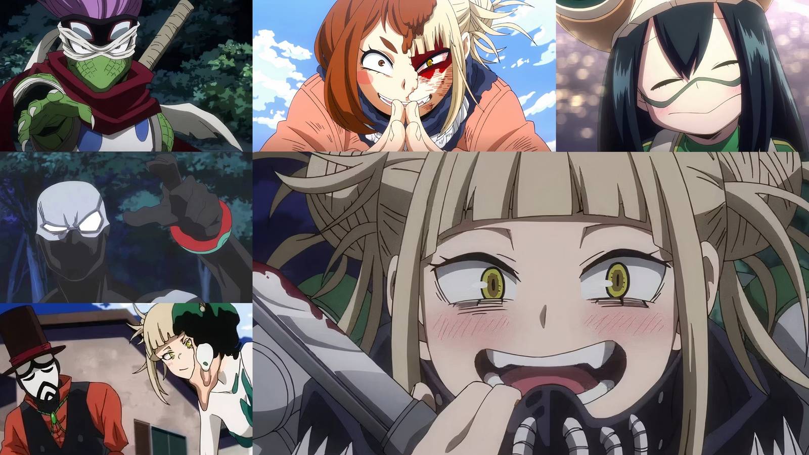 Collage of Himiko Toga's 