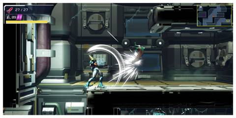 Metroid Dread - IGDB Screenshot (Fighting An Enemy)